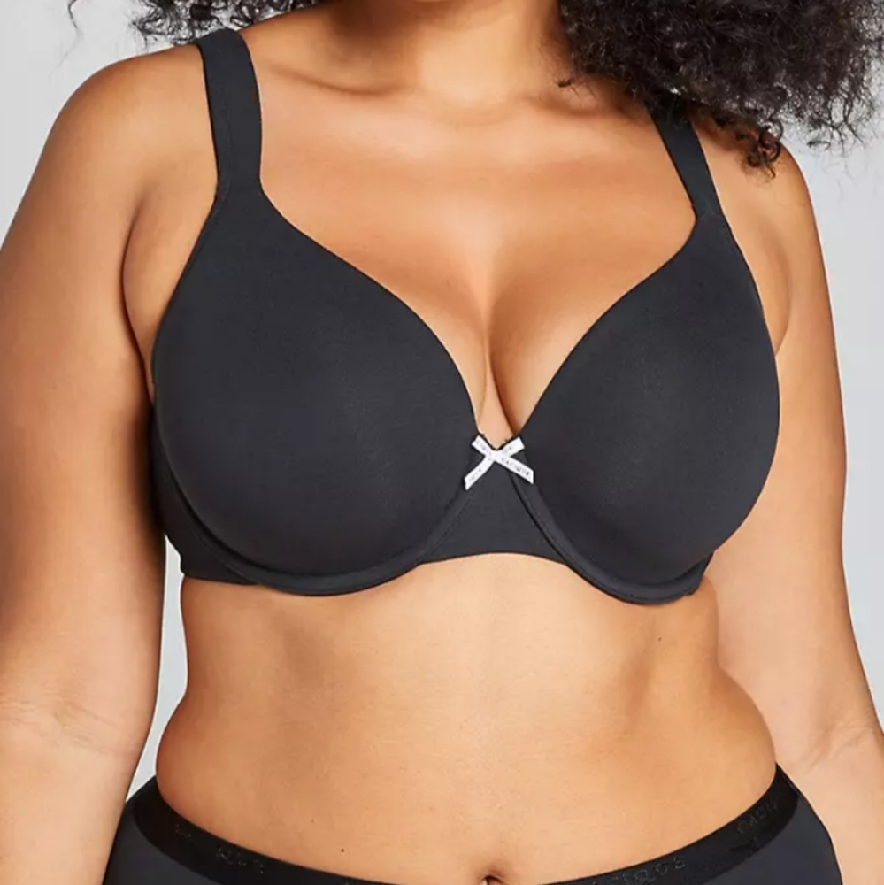 Cotton Lightly Lined Black Full Coverage